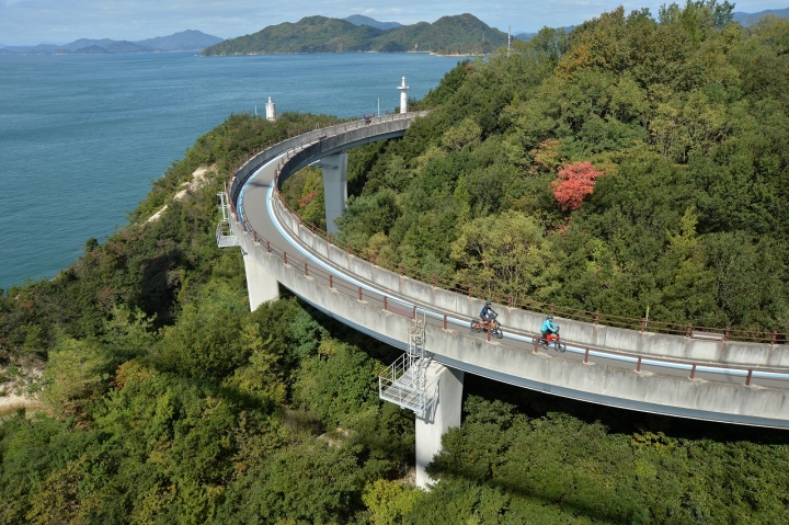 長野県内発着　JR利用　サイクリングで渡るしまなみ海道4日間