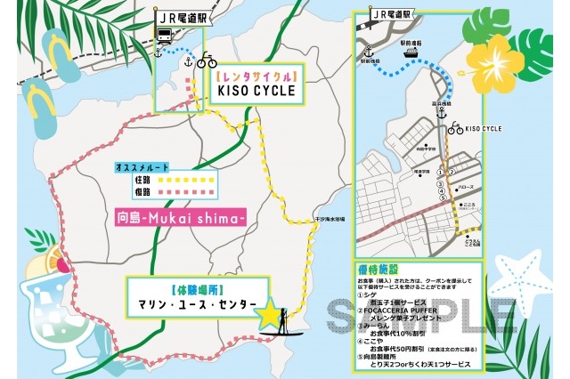 地図＆優待施設（見本）
